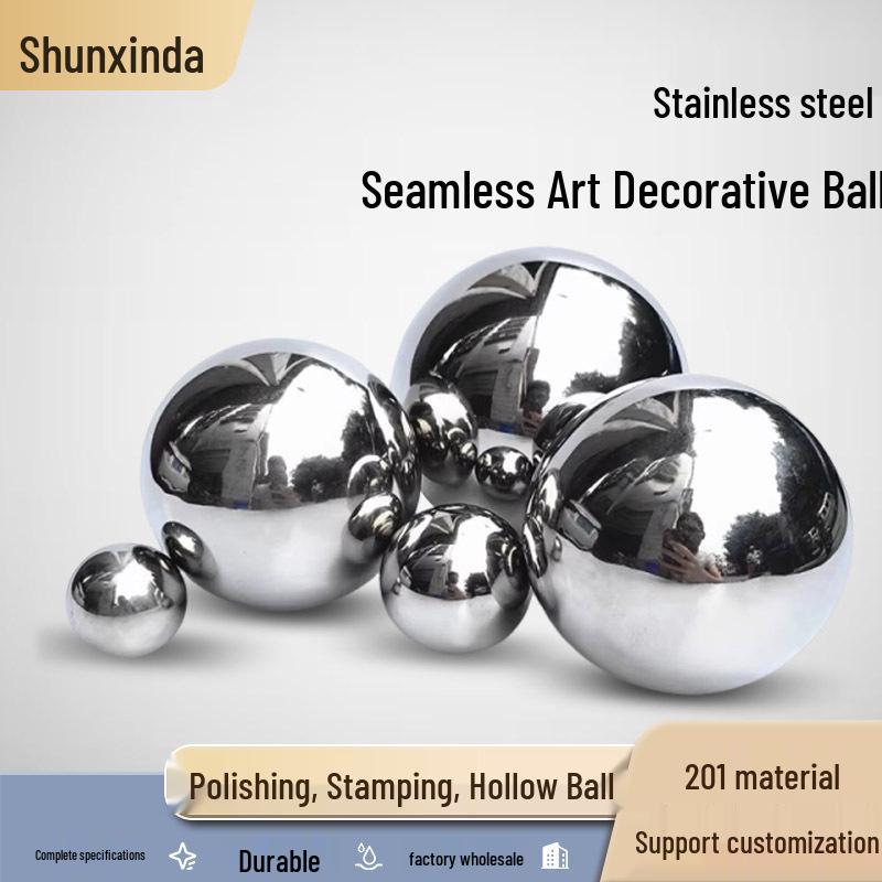 201 Stainless Steel Mirror Hollow Ball Display Ornament 25 Premium Ball (0.5mm thick) 201#