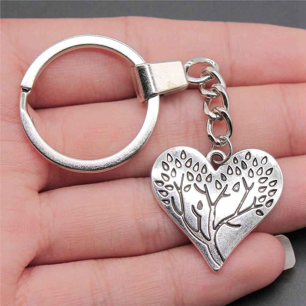 Tree of Life Nature Growth Pendant Antique Bronze Metal Keychain Trendy Gift for Nature Lovers