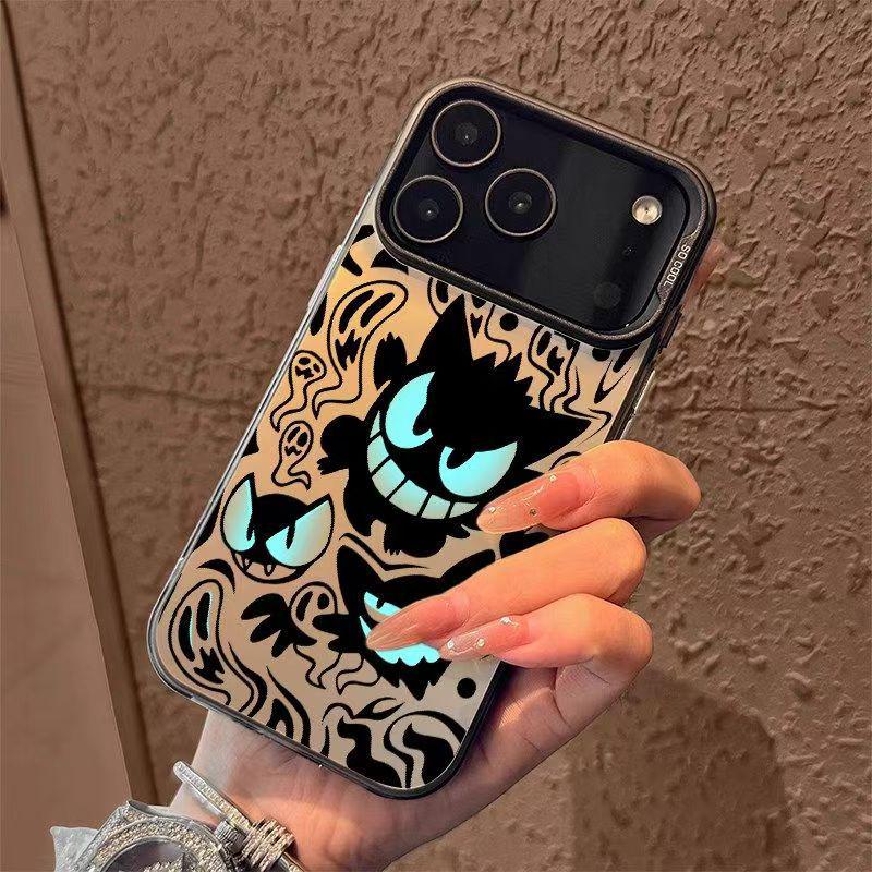 Silver Cartoon Gengar Phone Case for iPhone 17 Pro Max - Women's Air Personality Hot Style