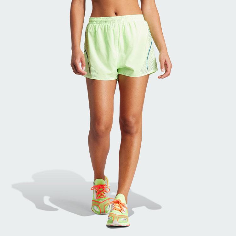 adidas Truepace Running Shorts Striped Color Block Mid Rise Loose Fit Casual Shorts Women Shorts Green IT9729