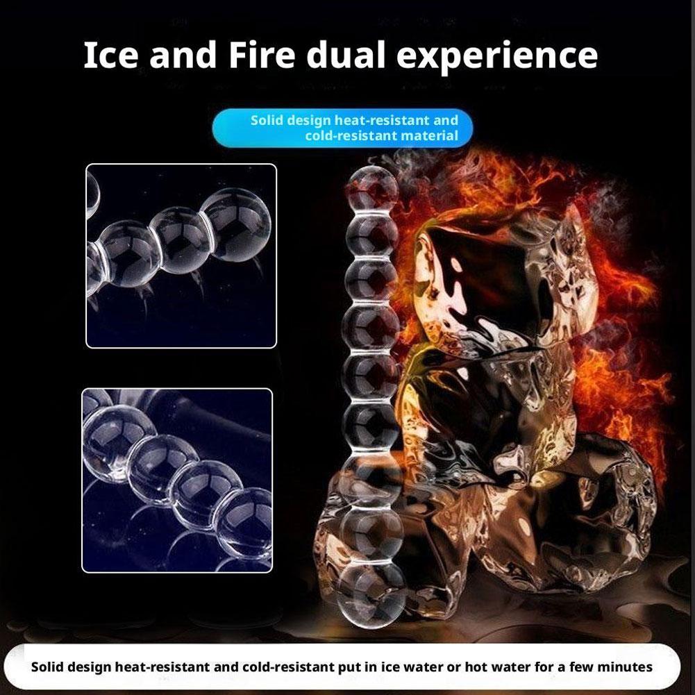 Glass Anal Plug Six-piece Set Pulling Beads Dual Use Small Dildos Butt Plugs Masturbation Posterior Dilation Adult Sex Toys
