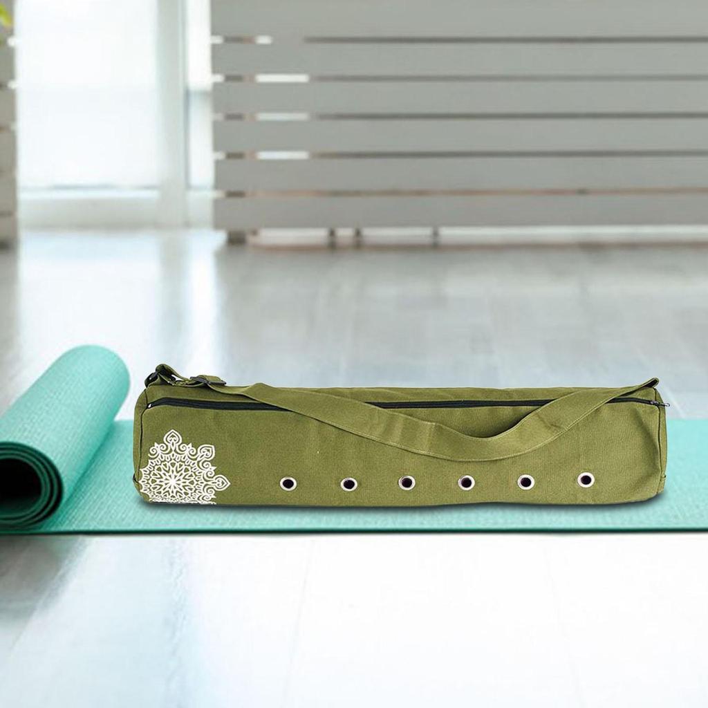 Yoga Mat Bag Sports Gym Bag with Adjustable Shoulder Strap Lightweight Breathable Nonslip Mat Holder Canvas Yoga Mat Carrier