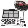 Metal Trail Car, with Four Tires 1 10 double axle Trailer A essory simulation of flat Fit for  4 RC