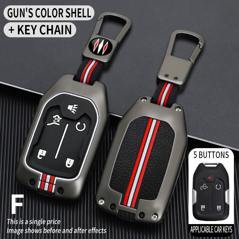 3/4/5/6 Button Car Key Case Cover Shell Fob for GMC Terrain 2019 for Chevrolet Suburban 2019 Car Keychain Interior Accessories