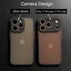 New transparent matte case for For Iphone 17 Air 16 1 14 Plus 13 12 11 Pro Max  shock resistant soft edge hard shell back cover
