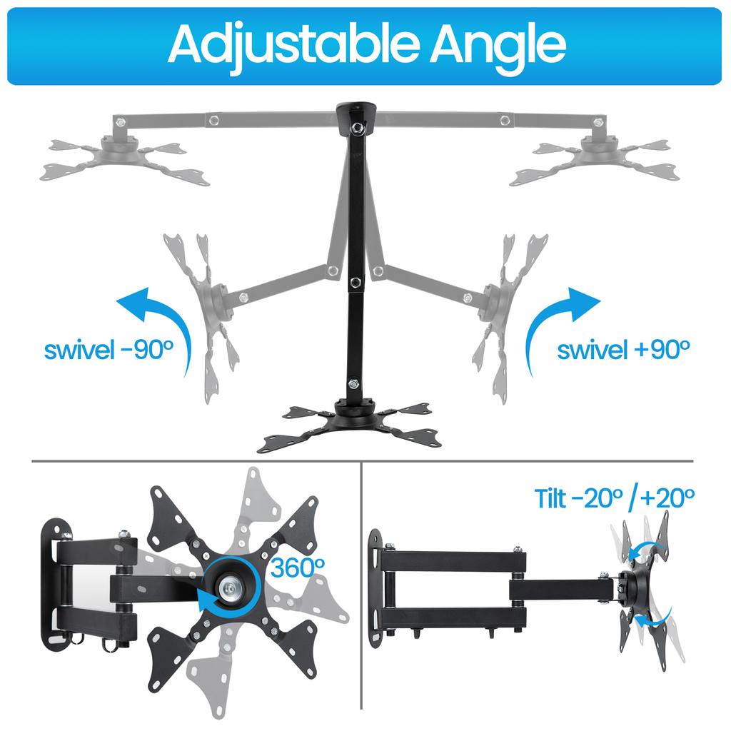 Universal Adjustable TV Wall Mount Bracket Universal Rotated Holder TV Mounts for 14 To 37 Inch LCD LED Monitor Flat Panel