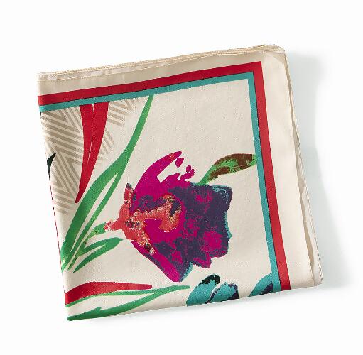 130x130cm Luxury Brand Square Silk Scarf New Oil Painting Flower Design Winter Scarf Fashion Shawls Wrap Ladies Silk Scarves
