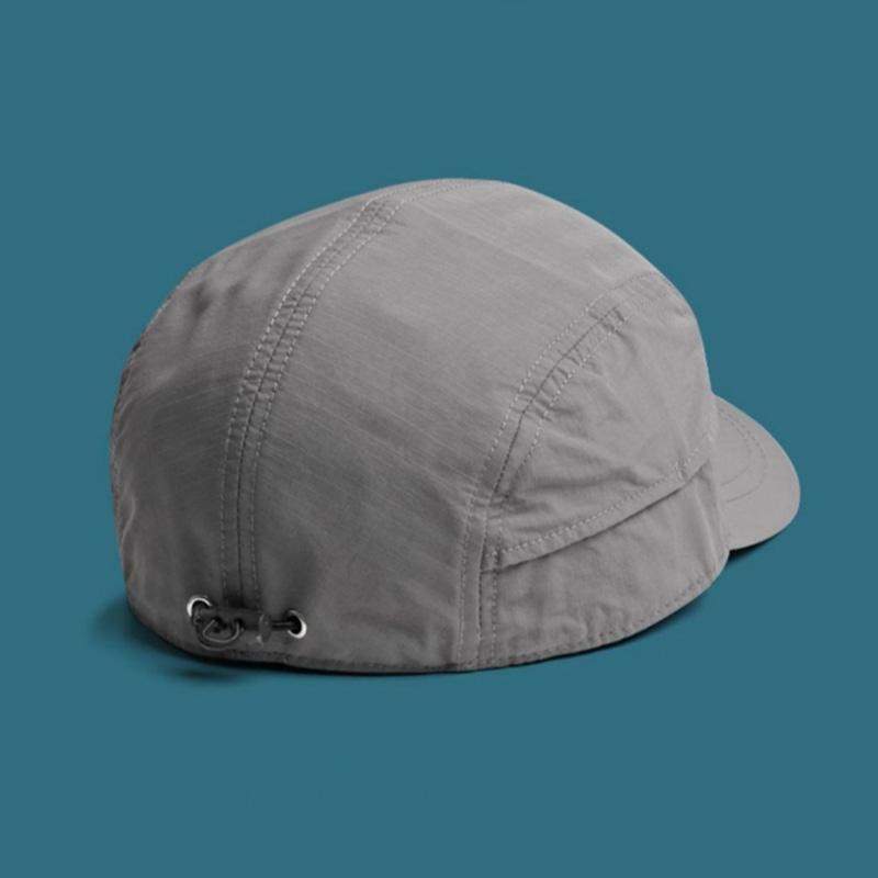 Short-brimmed solid color baseball cap Lightweight Quick-Dry Polyester Adjustable Buckle Closure Sun Protection Breathable Brim