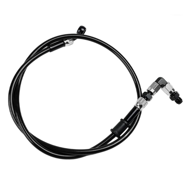 90° M10 Brake Line Oil Tube Pipe Hydraulic Brake Oil Hose for ATV Dirt Pit Bike 100cm Easy Install Motorbike Accessories