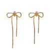 UNI.J Silky Line Ribbon Gold Earring Ie389