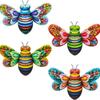 Cute Bee Wall Ornament Metal Garden Statue Crafts Wall Hanging Sculpture  Party