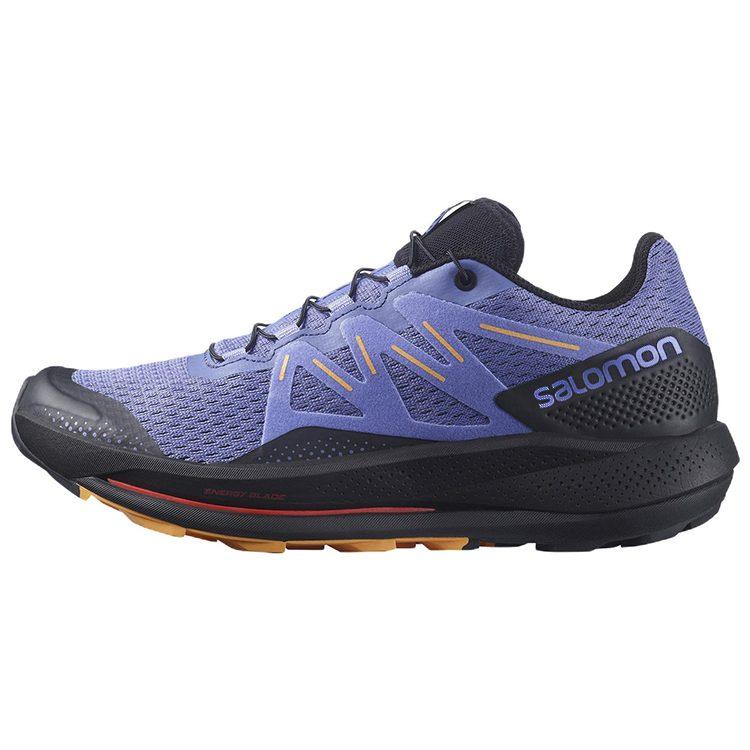 SALOMON Pulsar Trail Comfortable Fabric Abrasion Resistant Low top Running Shoes Women's Blue Black L41615000