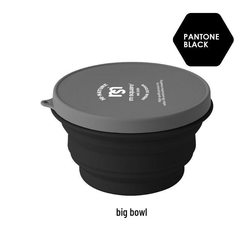 Large Capacity Outdoor Silicone Folding Kettle for Open Flame Boiling - Ideal Camping Cookware & Tableware