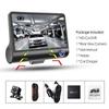 HD Car DVR 2/3 Camera Lens 4.0 Inch Rearview Mirror Dash Cam Camera Video Recorder Stream Media Player