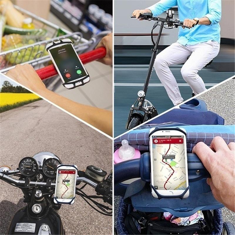 Bike Phone Mount 360° Rotation Silicone Bicycle Phone Holder Universal Motorcycle Handlebar Mount