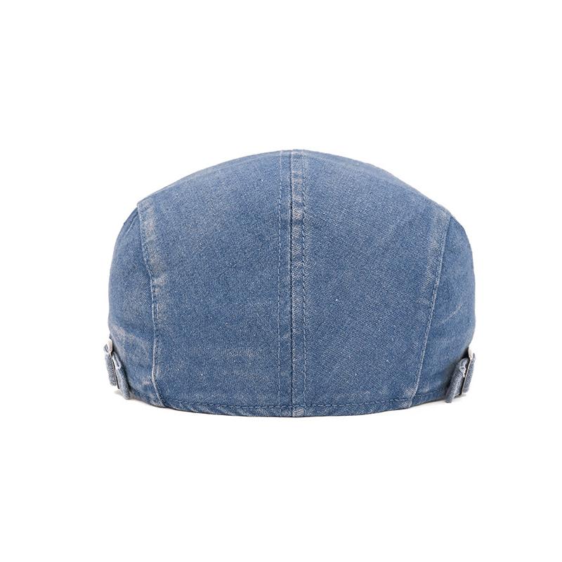 Autumn Denim Forward Cap Women's Beret Painter's Cap British Duck Tongue Men Newsboy Cap