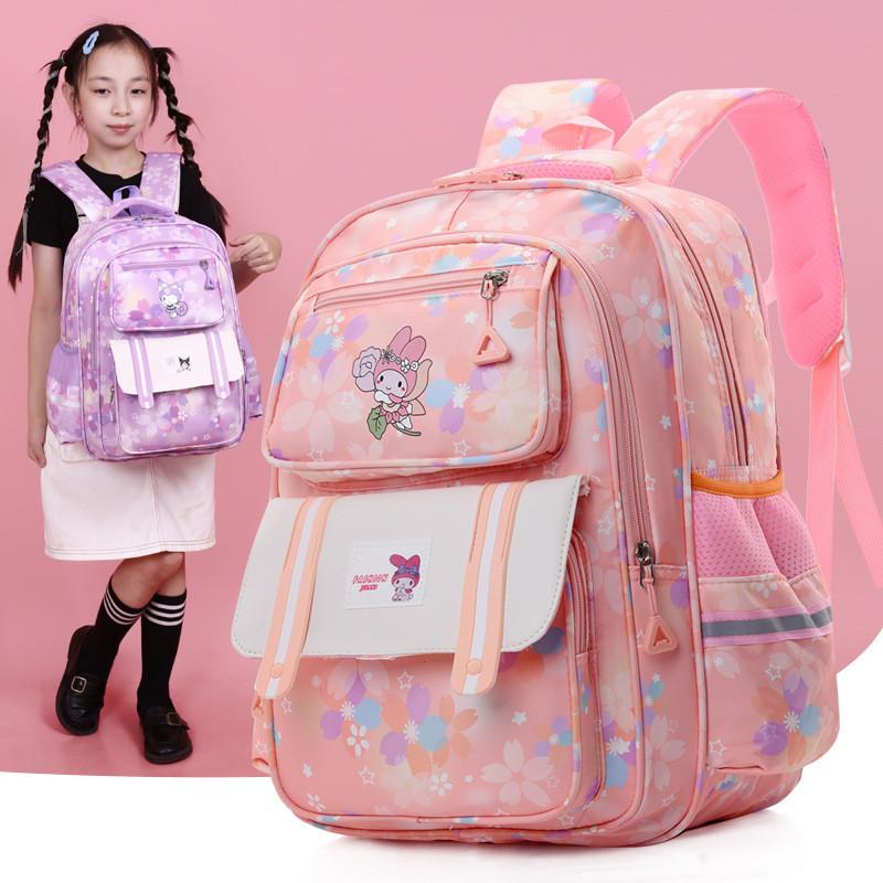 Stylish Cartoon Pattern Large Capacity School Backpack For 3-6 Grade Students