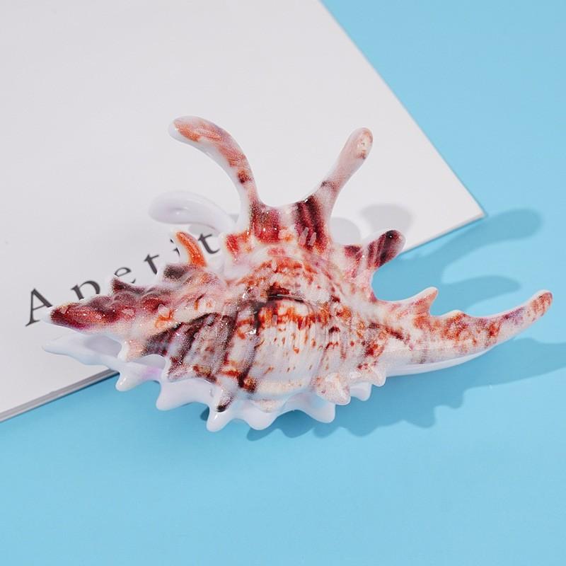 High Quality Wave Crab Claw Clips Conch Ocean Design Shark Hair Clips Geometry High Ponytail Barrette Hairpin Hair Accessory