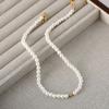 Fashion Light Luxury Baroque Pearl Love Neck Chain Necklace Women, Wind Beaded Necklace