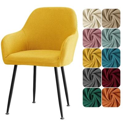 1 peça Capa Elástica de Lã Polar para Cadeira de Braços Alta Ajustável Capa para Poltrona Hotel Bar Assento Slipcover Decoração de Casa Casamento