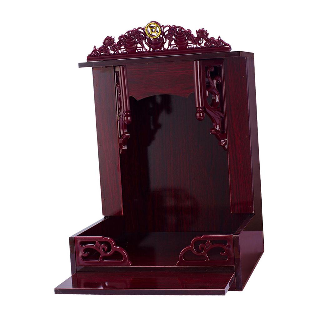 Shrine Buddha Altar with Pull Board Home Temple Year Buddhist Niche Display Stand Tabletop