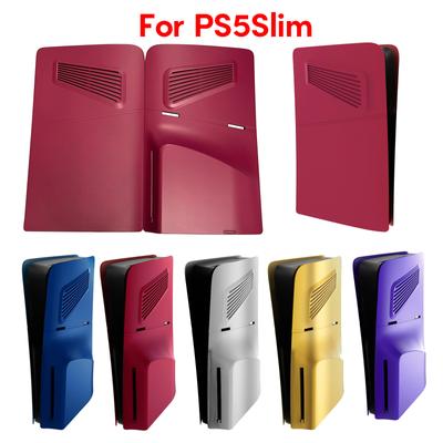 Frontplattenabdeckungen mit Lüftung Spielkonsolen-Host Schutzpanel Hartschale für PS5 Slim Disc Edition Staubdichte Abdeckung
