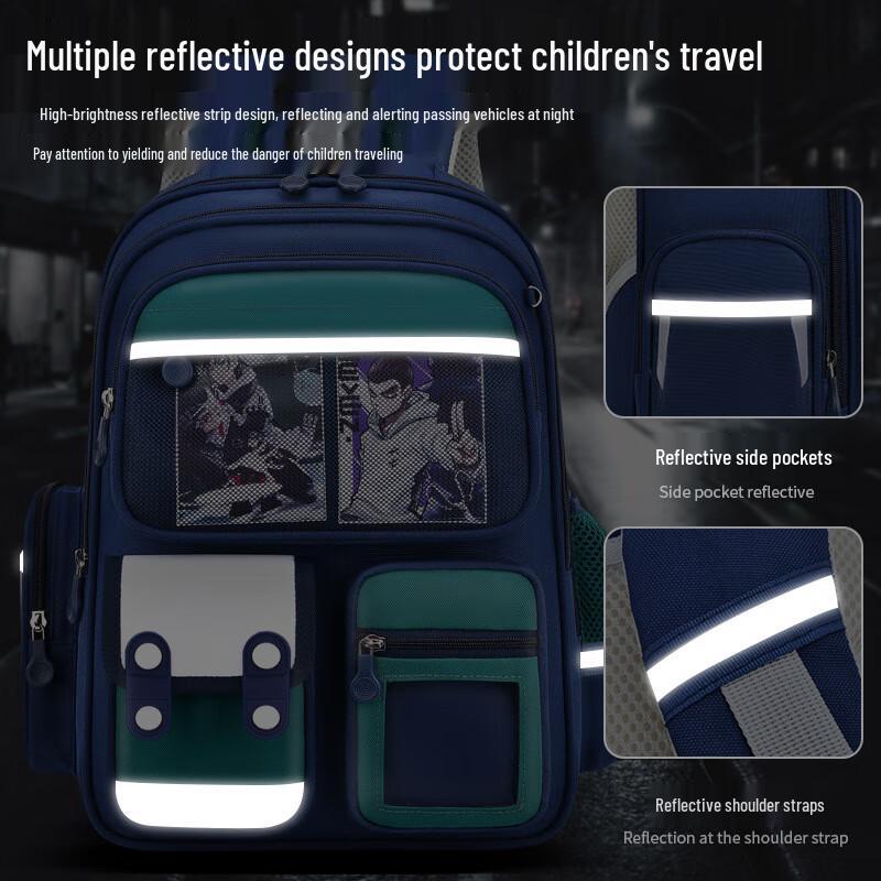 Xiaoyan Nature Fish Premium Lightweight School Backpack for Grades 1-6