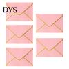 Professional Correspondence Supplies 5Pcs Western Style Envelopes with Gold Foil Trim, Offset Paper Invitation Decorative Gift Card for Wedding,