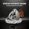 3D Printed Spartan Warrior Toothpick Holder Creative Figurine Durable for Home Dining Table Kitchen Decor Gift