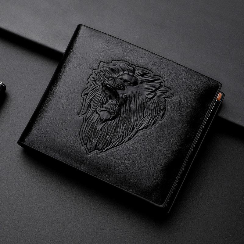 

Multi Card Credit Card Holder Wallet Men s Personalised Tri-fold 3D Embossed Wallet Zipper Coin Short Wallet Men s чорний