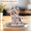 1pcs flat decorative statue, exclusive small and fun, crystal dog ornament suitable for bedroom decoration and office decoration