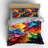 Swirling Colorful Paint Splashes. Bedding Sets Duvet Cover Sets Duvet Covers Pillowcases(1 * Duvet Cover 2 * Pillowcases Without Duvet Insert)