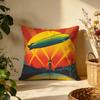 Trendy LLed Zeppelinew Cushion Cover Versatile DoubleSided Pillow Case Fit for Sofa Bed Car  Daily Decor