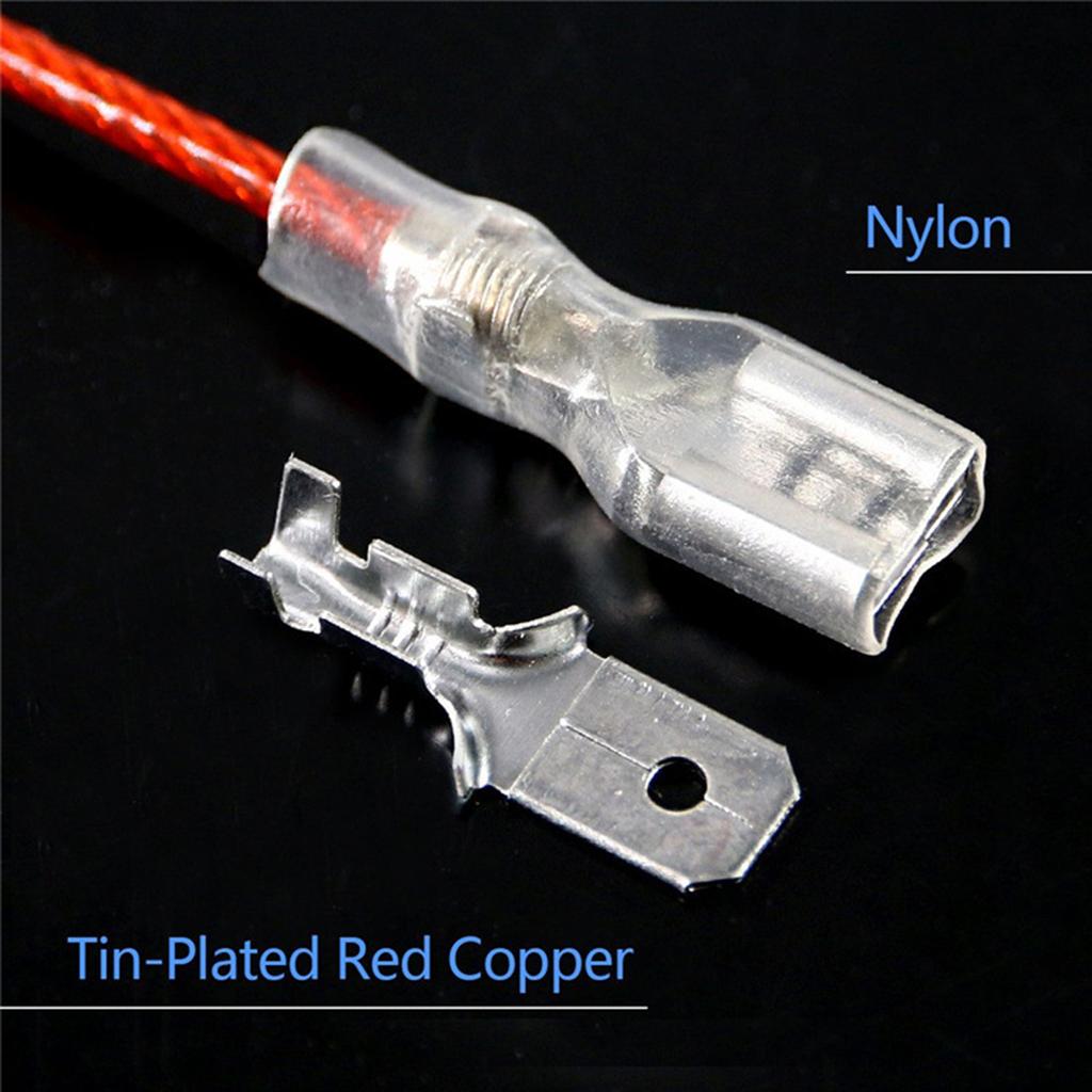 360pcs Cable Lugs Set Receptacles Set Flat Connector Male & Female Cable Connector with Insulating Sleeve Electrical