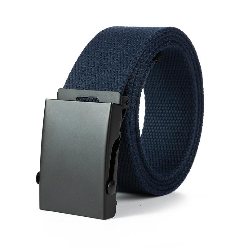 New High Quality Canvas Nylon Braid Belt For Men Jeans Belts Metal Roller Luxury Automatic Buckle Webbing Waist Outdoor Sports