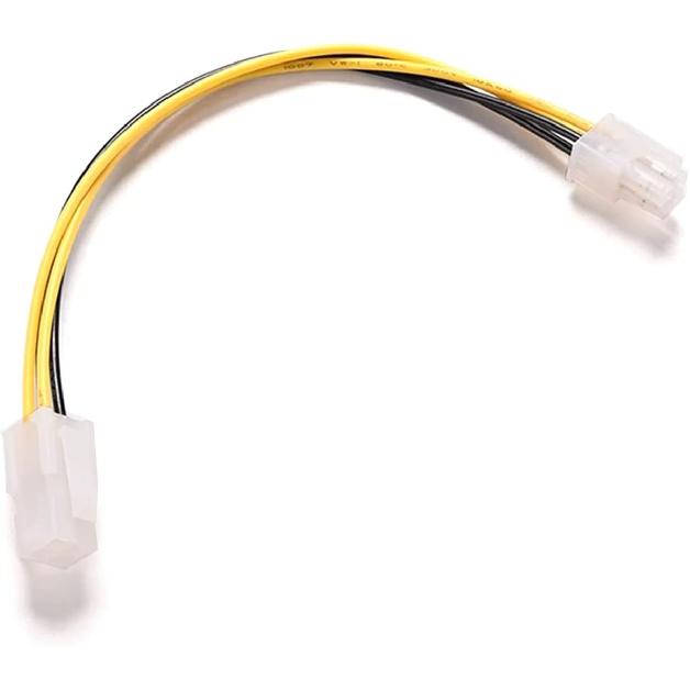 1Pc White 4pin Male to Female Power Supply Cable Motherboard CPU Power Supply Adapter Converter Cable 12V 4Pin Power Cord,Long Term Use Audio and