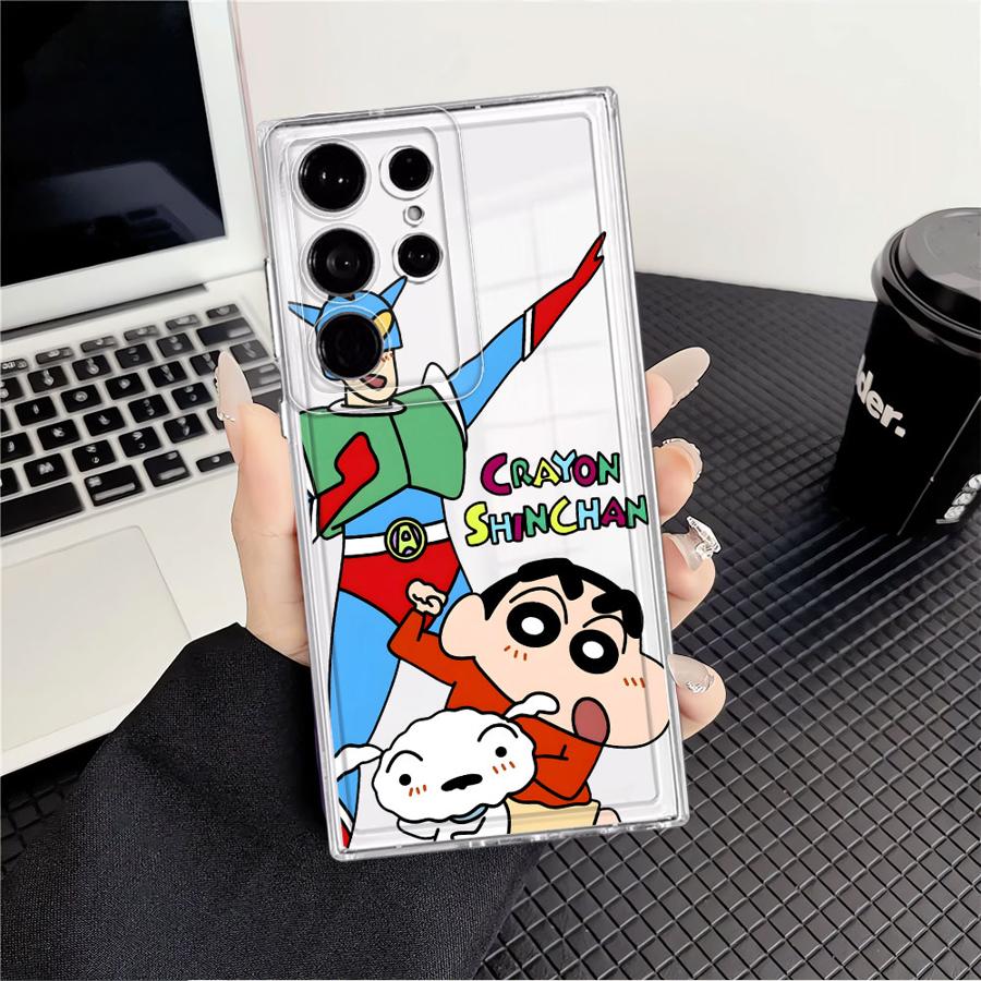 

Shin-Chan Action Kamen Phone Cover Case for Samsung Galaxy S26 S21 Note 20 Ultra 10 S20 Plus S22 FE S25 Edge S23 Ultra S24 Galaxy S21+ 5G