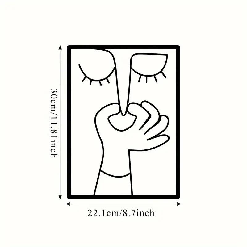 

1pc Funny Nose/ Name Sign Art Poster - Retro Abstract Wall Decor Suitable for Living Room, Office - Minimalist Line Drawing