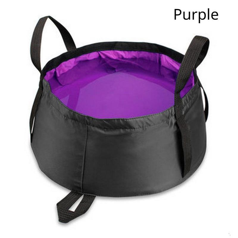 8,5L Bärbar Utomhusresor Vikbar Vikbar Camping Handfat Hink Skål Diskbänk Tvättpåse Vattenhink Ultralätt