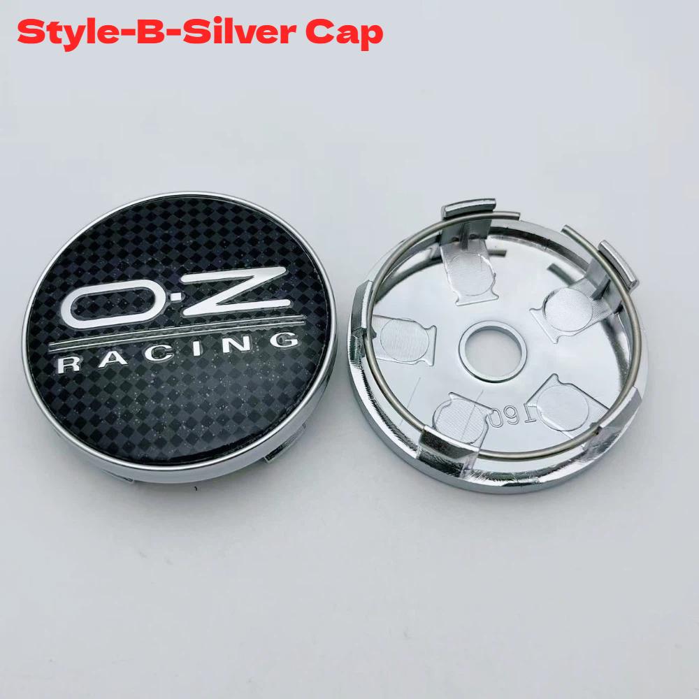 4pcs 60MM Car Wheel Center Caps With OZ O.Z Racing Logo Emblem Wheel Hubcaps Auto Rim Hub Cover Car Accessories
