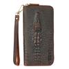 New Men's Genuine Cowhide Clutch Wallet Vintage Embossed Multi-Card Slots Wrist Strap Ready Stock Luxury Long Wallet