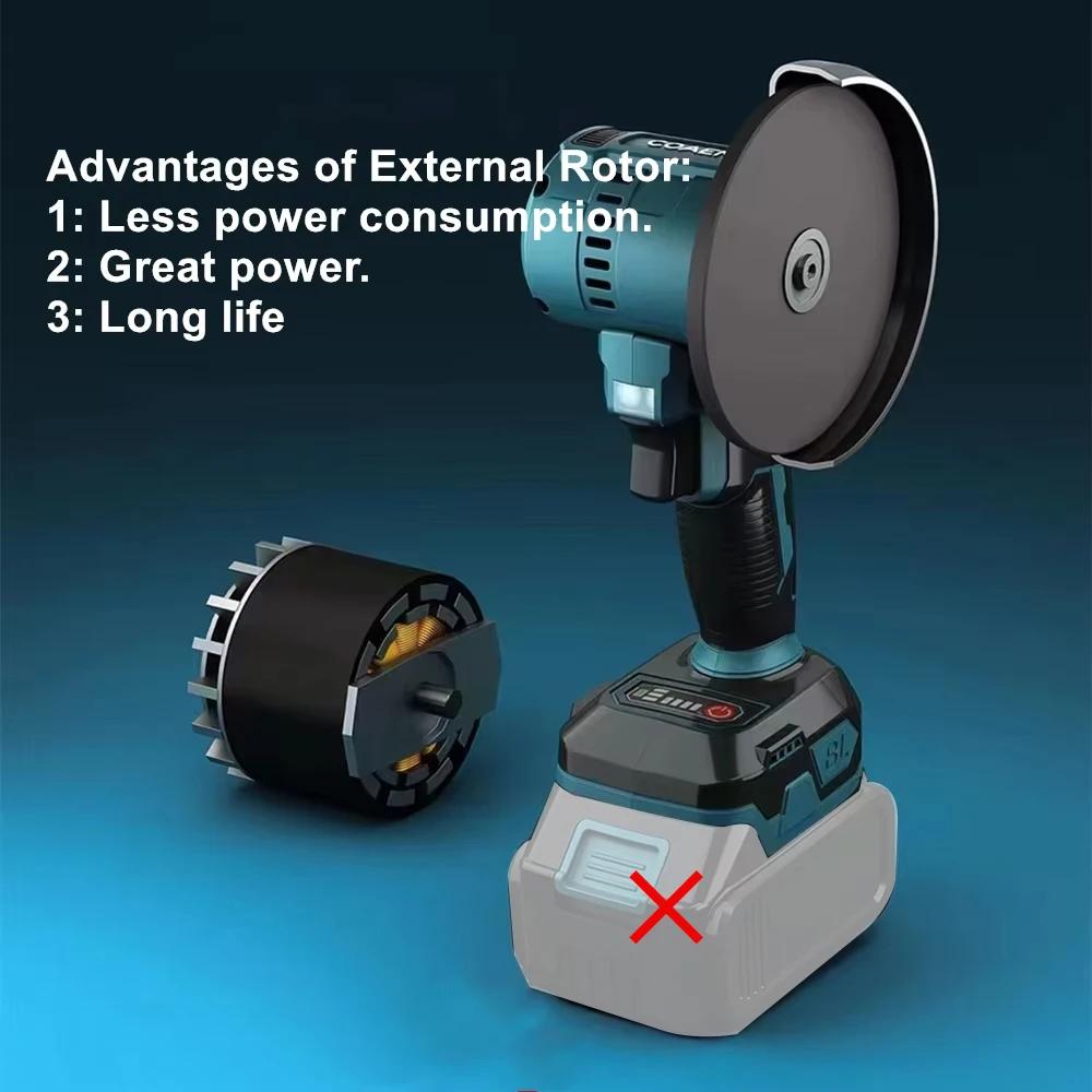 Mini 18V brushless Angle Grinder M10 Electric Polishing grinder FOR Makita Battery cordless 3 "with brush external rotation