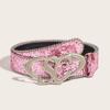 Fashionable Gold Glitter Belt Decorative Sequin Waistband Design