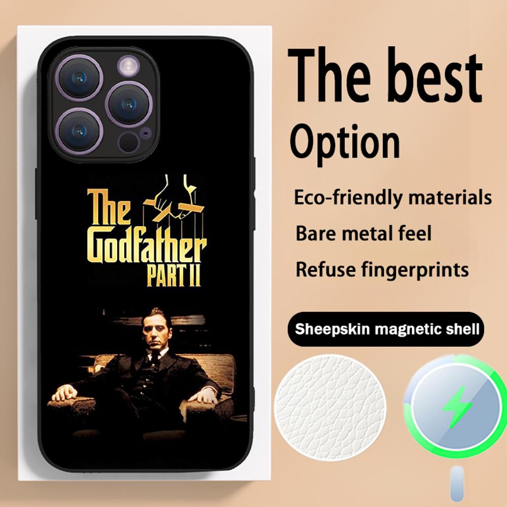 

The godfather Classic movie posters Phone Case For iPhone 16 15 14 13 12 11 Plus Pro Max High-end Luxury Magsafe Sheepskin iPhone 12 Pro