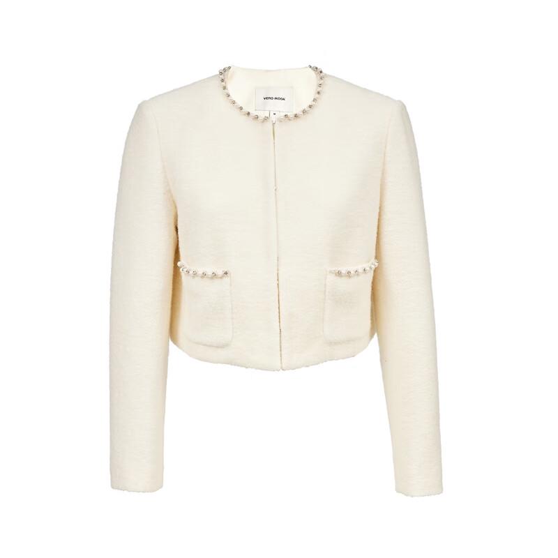 VEROMODA 2025 Winter Pearl Drill 'Little Fragrance' Short Jacket