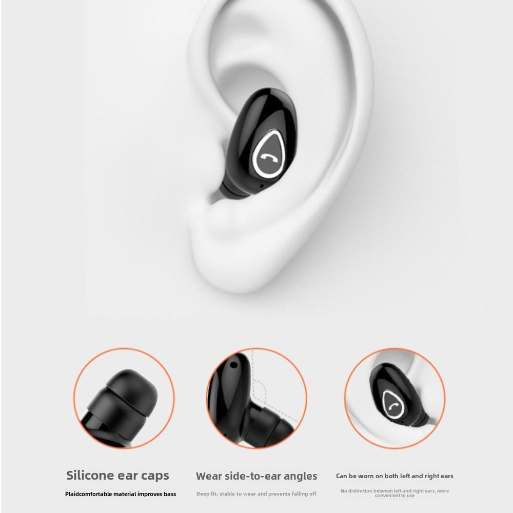 New Bluetooth Headphones Mini Invisible Non-flashing Wireless Ultra Long Endurance In-ear Noise-cancelling Headphones