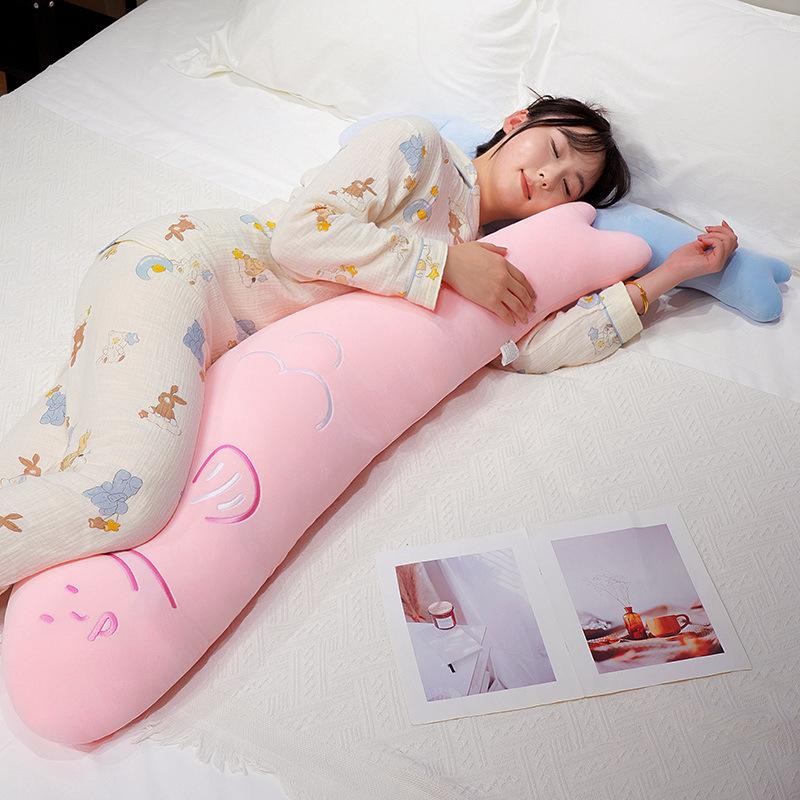Long Fish Throw Pillow Girls Sleep On the Bed Leg Rag Doll Salted Fish Doll Sleeping Side Holding Plush Toy Boy