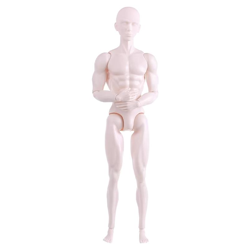 Unbemalte männliche Puppe Nackter Körper Figur Schaufensterpuppe für Bastelmodell Projektpuppe Actionfigur für Kugelgelenkpuppe