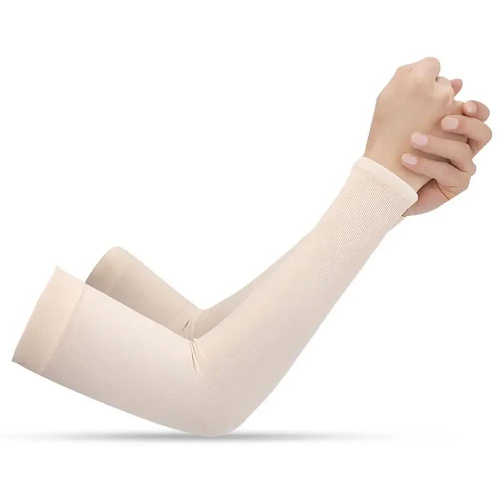 2Pcs Arm Sleeves Warmers Sports Sleeve Sun UV Protection Hand Cover Cooling Warmer Running Fishing Cycling Summer Cooling