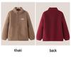 Autumn/Winter Cotton Padded Fleece Jacket for Middle-Aged & Elderly: Cozy Lamb Wool Coat for Grandparents